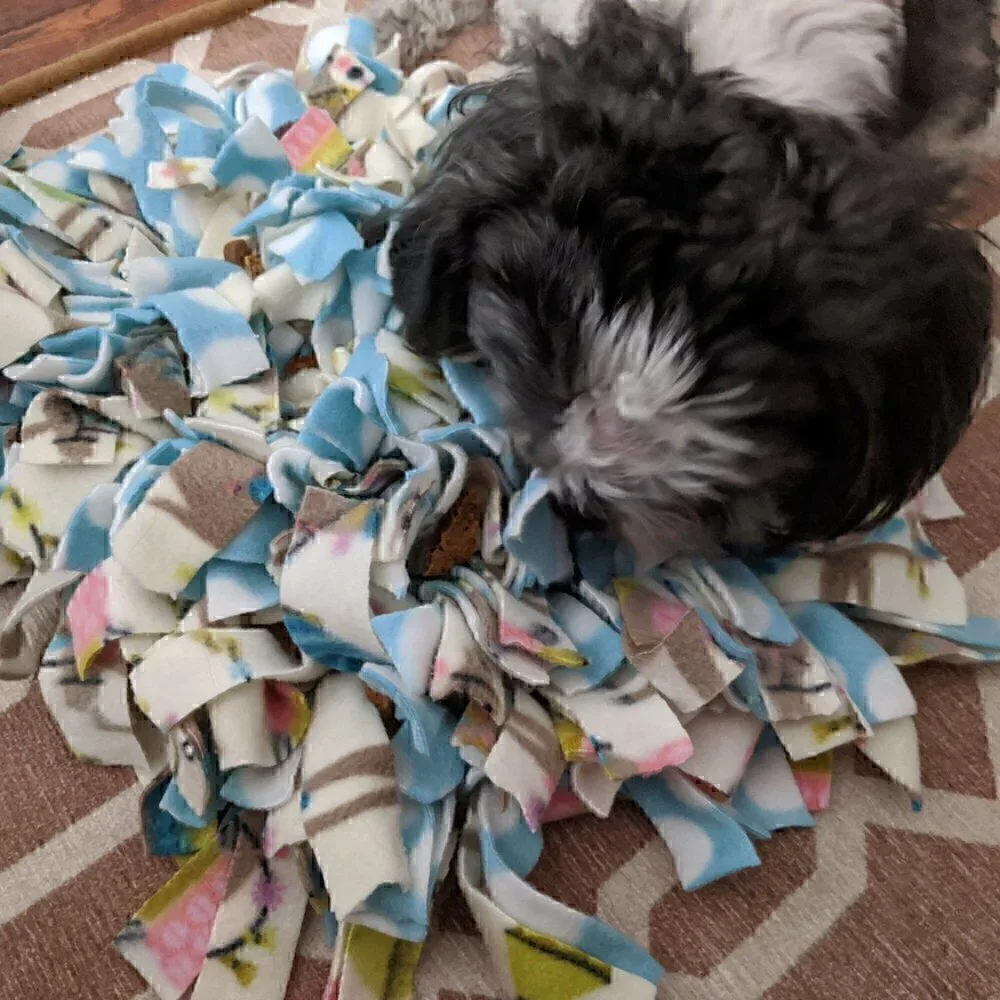 NEW Dog/Cat Snuffle Mat - Black/Green/Floral #7
